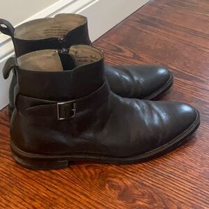 Banana Republic Size 11 Men's Black Genuine Italian Leather Ankle Boots
